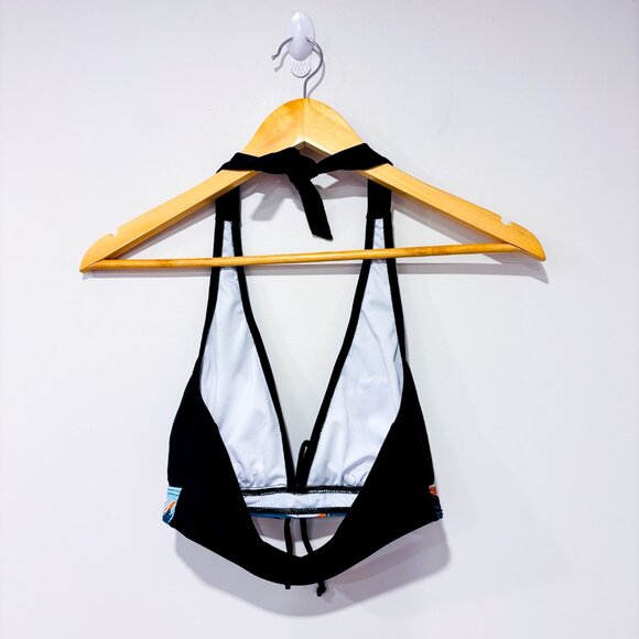 SHEIN Black floral bikini set with orange accents | Tropical beach | Small - Picture 10 of 11